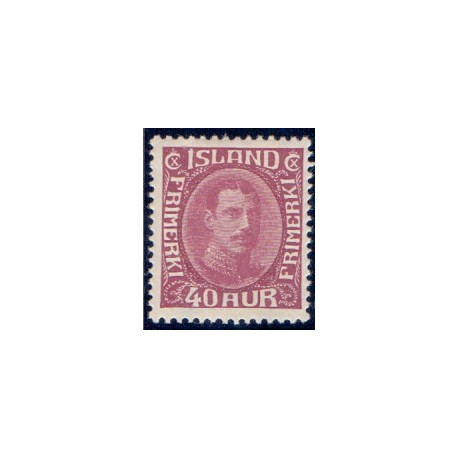 Island. 1931-33. Chr. X Ny gravering. 40 Aur. AFA nr. 163  ** postfrisk st. stemplet FDC