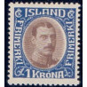 Island. 1931-33. Chr. X Ny gravering. 1 kr. AFA nr. 164  **   postfrisk st. stemplet FDC