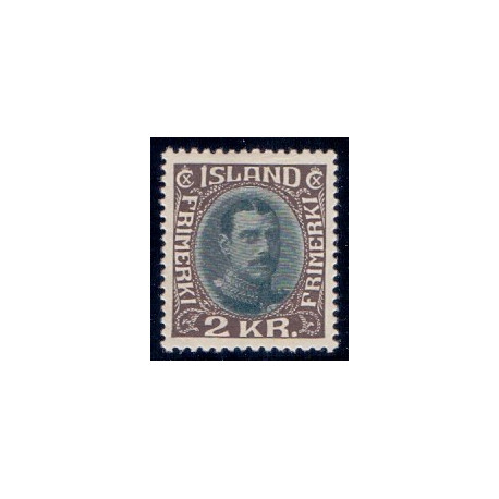 Island. 1931-33. Chr. X Ny gravering. 2 kr. AFA nr. 165  **   postfrisk st. stemplet FDC