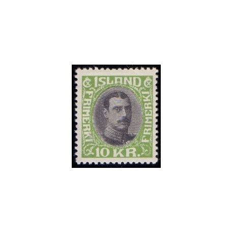 Island. 1931-33. Chr. X Ny gravering. 10 kr. AFA nr. 166  **/*   postfrisk st. stemplet FDC
