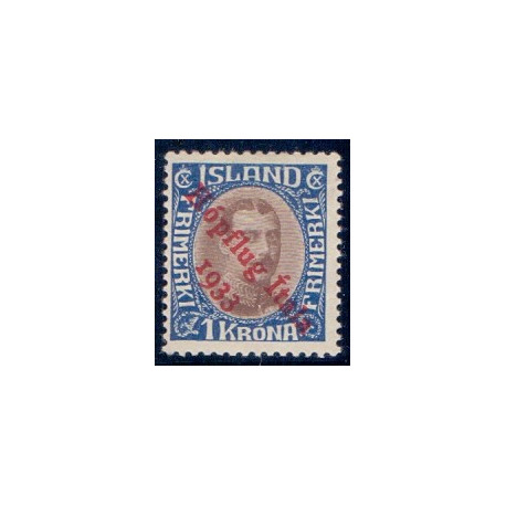 Island. 1933. General Balbos/Hópflug Ítala 1933. 1 kr. AFA nr. 171  **   postfrisk st. stemplet FDC