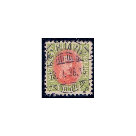 Island. 1937. Chr. X. 1 Eyr. AFA nr. 193  ** postfrisk st. stemplet FDC