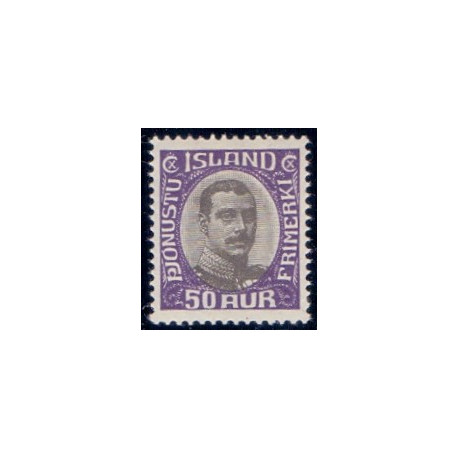 Island Tjenstemærker 50 Aur. Chr. X. AFA nr. 39 **   stemplet st.