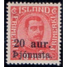 Island Tjenstemærker 20/10 Aur. Pjónnusta. AFA nr. 43 **   stemplet st.