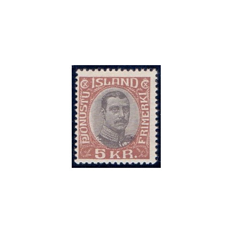 Island Tjenstemærker 5 Kr. Chr. X. AFA nr. 61 **  stemplet st.