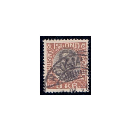 Island Tjenstemærker 5 Kr. Chr. X. AFA nr. 61 **  stemplet st.