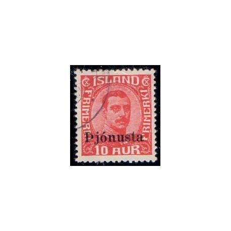 Island Tjenstemærker 10 Aur. Pjónusta. AFA nr. 64 **  stemplet st.