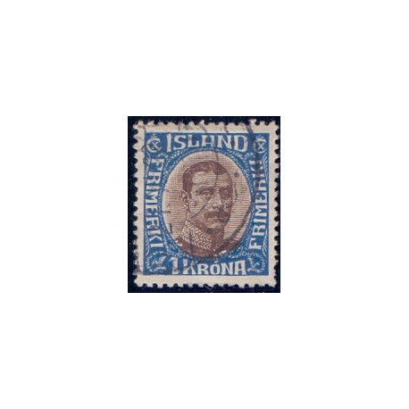 Island. 1920. Chr. X. AFA Specialkatalog VARIANT nr. 96m, st.