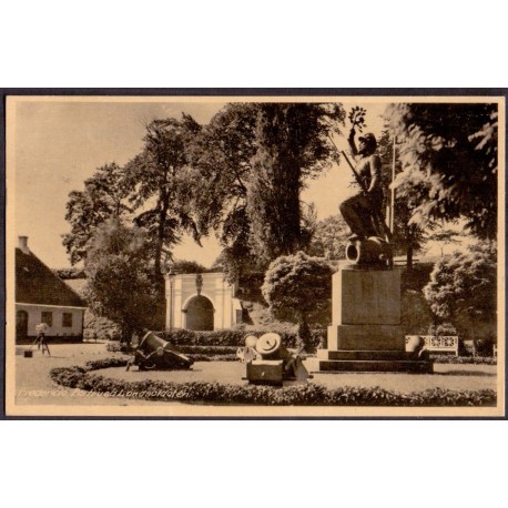 7000. Fredericia. Parti ved Landsoldaten, med mærkat, brugt (Stenders 112)