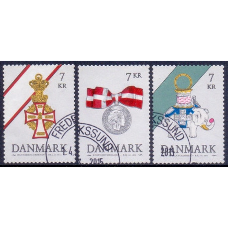 2015. Danske ordner. AFA nr. 1812-14, stempelt
