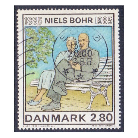 1985. Niels Bohr. Variant. AFA nr. 842x stempelt