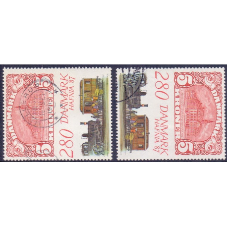1987. HAFNIA 87. Variant. AFA nr. 888x stemplet