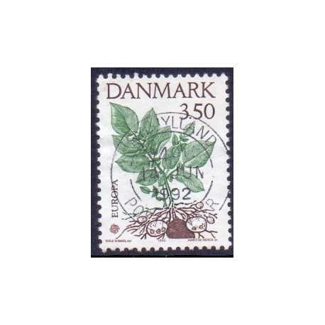 1992. Europamærke. Variant. AFA nr. 1014x stemplet