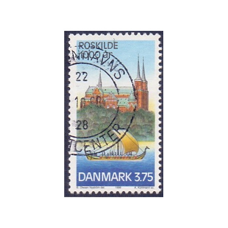 1998. Roskilde 1000 år med variant. AFA nr. 1169x stemplet