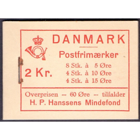 Danmark 2 kr. frimærkehæfte  AFA nr. 4 Dybbøl