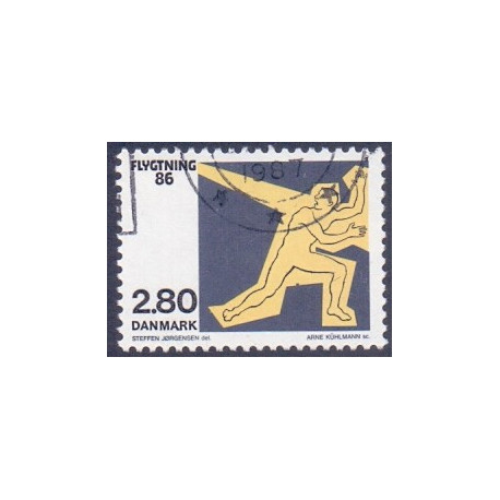 1986. Flygtning 86. med variant: AFA nr. 872x stemplet