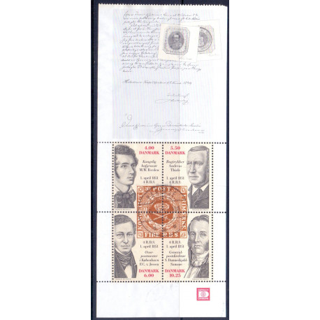 2001. Første Danske frimærke. MINIARK med variant. AFA nr. 1280Bx stemplet
