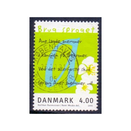 2001. Brug sproget. med variant. AFA nr. 1281x stemplet