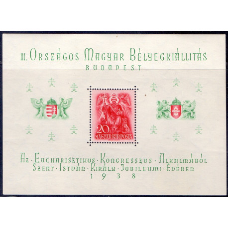 Ungarn/Hungary 1938 St. Stefan miniark ** AFA nr 530