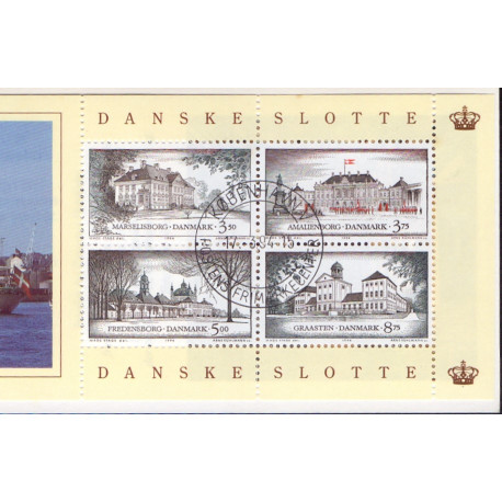 Danske slotte komplet Variant AFA nr. 1066Bx i miniarkhæfte st.       , postfrisk stemplet st. *