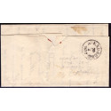 1854. 4 skilling, brev til København , indvendigt dateret  20.02.1857