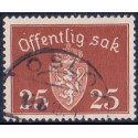 Norge. Tjenste. 1937-38. 25 Øre. AFA nr. 27 **    / st.