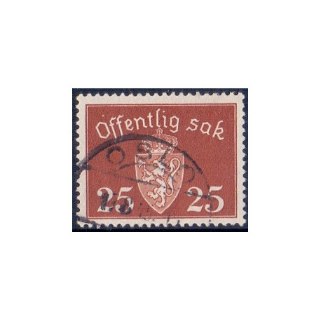 Norge. Tjenste. 1937-38. 25 Øre. AFA nr. 27 **    / st.