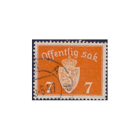 Norge. Tjenste. 1939-42. 7 Øre. AFA nr. 34 **     / st.
