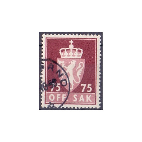 Norge. Tjenste. 1955-58. 75 Øre. AFA nr. 85 **         / st.