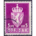 Norge. Tjenste. 1955-58. 5 kr. AFA nr. 90 **        / st.