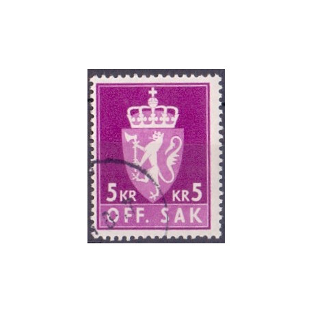 Norge. Tjenste. 1955-58. 5 kr. AFA nr. 90 **        / st.