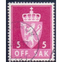 Norge. Tjenste. 1955-58. 5 Øre. AFA nr. 68 **   / st.