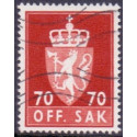 Norge. Tjenste. 1976-82. 70 Øre. AFA nr. 107 **     / st.