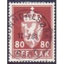Norge. Tjenste. 1976-82. 80 Øre. AFA nr. 108 **     / st.