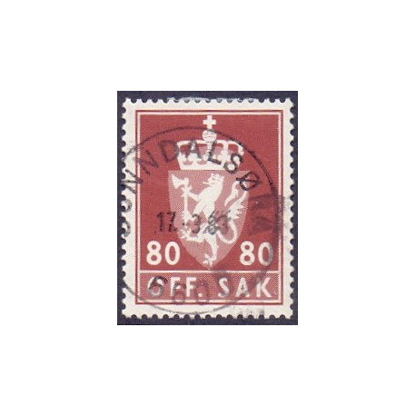 Norge. Tjenste. 1976-82. 80 Øre. AFA nr. 108 **     / st.