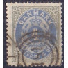 1875. To-farvede 4 øre AFA nr. 23a, postfrisk  Ubrugt stemplet