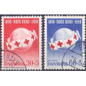 1959. Røde kors. AFA nr. 378-79 postfrisk     Stemplet FDC