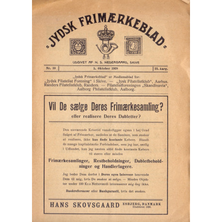 JYDSK frimærkeblad fra 1928