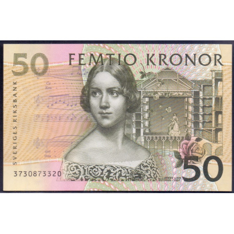 Sverige/Sweden. 50 kr. 1996-2000 "Jenny Lind UNC