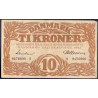 Danmark. 10 kr. Sieg 104 DOP 119 Pick 26 1942 S  VF
