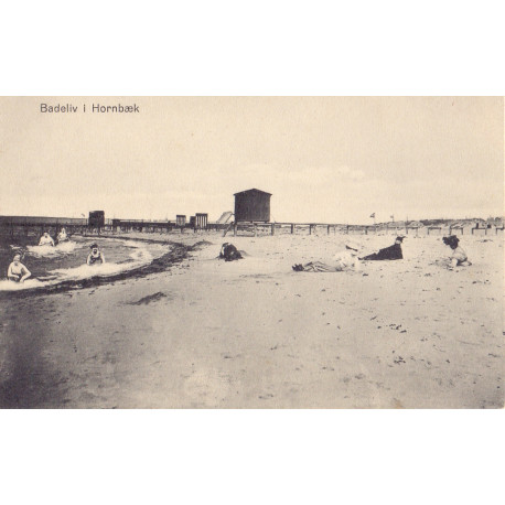 Hornbæk. Badeliv i, ubrugt (J.M. Helsingør)
