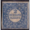 1851. 2 Rbs. Ferslew, pl. I nr. 80. Type 6, med stor retouch
