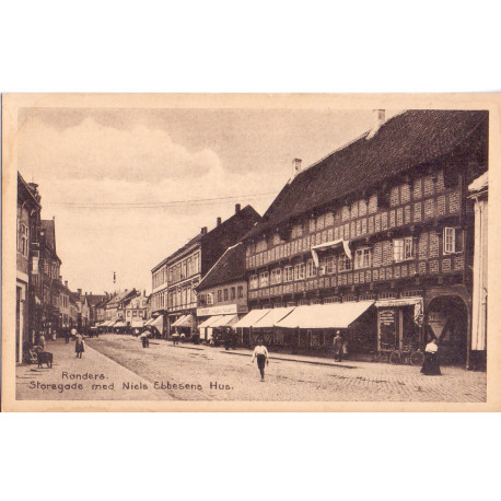 Randers. Storegade med Niels Ebbesens Hus, ubrugt (P.H)