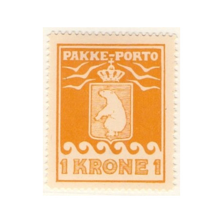 Grønland/Greenland 1930. 1 kr. Orange. AFA nr. 11 postfrisk stemplet