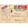 1917. Adressekort med Chr. X 35 Øre til København, med AFA nr. 68, og 3-stribe nr. 69