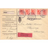 1917. Adressekort/Postopkrævning med Chr. X 5x10 Øre AFA nr 69 til Skaarup