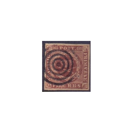 1851 4 Rbs. Ferslew pl I nr. 96 AFA nr 1. PRAGTEKSEMPLAR attest CAM