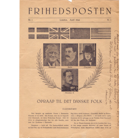 Frihedsposten. nr 1 1944, Tysk propaganda i Danmark