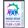 2015. 11,00+1,00 Kr. Arctic Winter Games. AFA nr. 695 postfrisk  stemplet