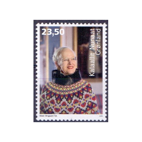 2015. 23,50 Kr. Dr. Margrethe 75 år. AFA nr. 699 postfrisk  stemplet